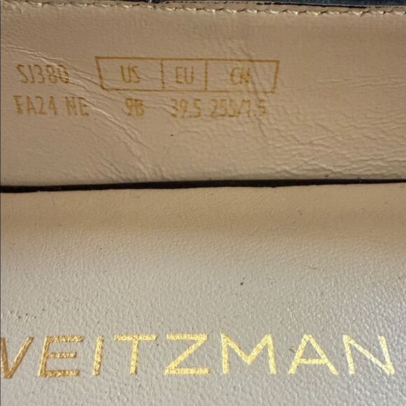 Stuart Weitzman Women’s Eden Mixed Leather Ankle-Strap Ballerina Flats Size 9B - Picture 6 of 7